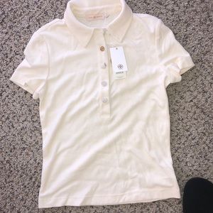 Tory Burch-Lennox Polo-New Ivory-XS